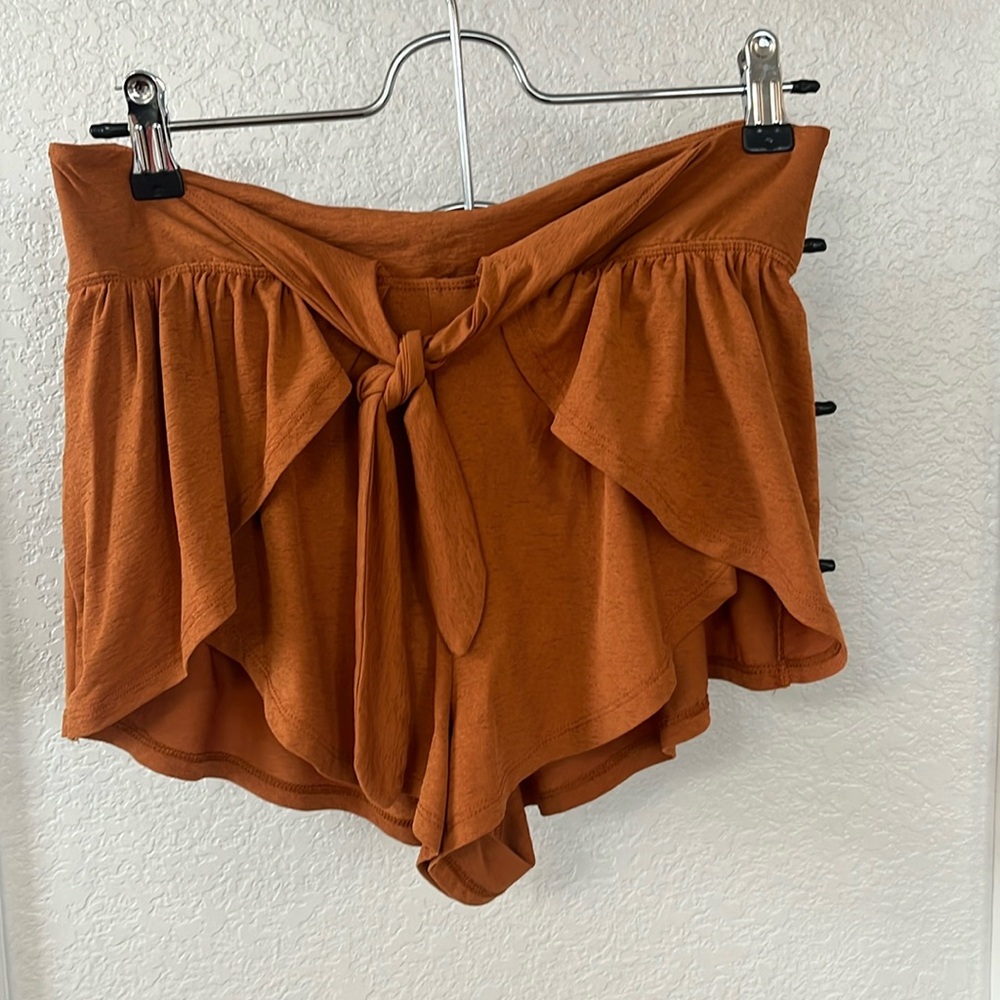 Free People Movement Bronze Brown Lounge Athletic Shorts Size S EUC